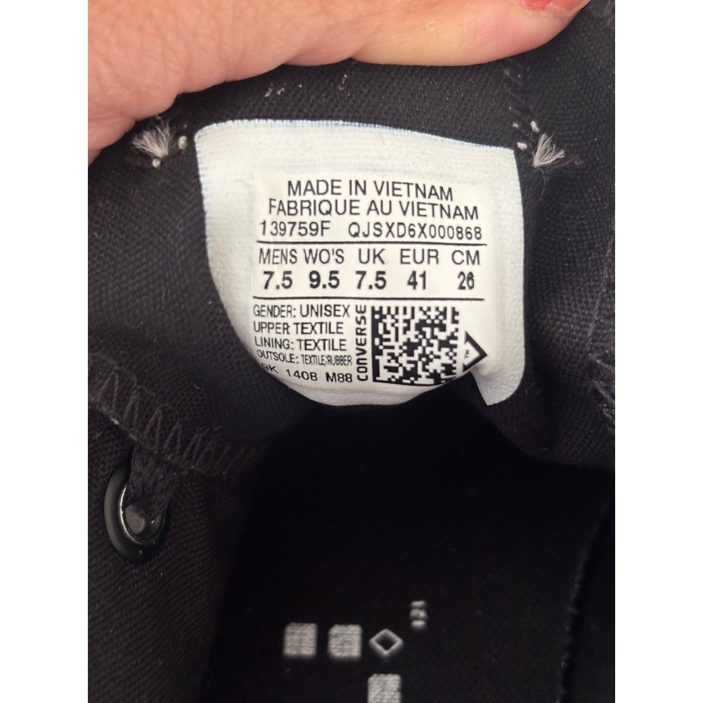 Converse All Star Low Top 9.5 Womens 7.5 Mens Gray Washed Canvas Sneakers 139759 - Picture 7 of 8